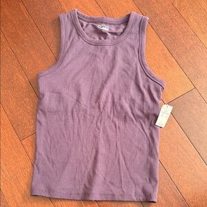 NWT Aerie Mauve Ribbed Top